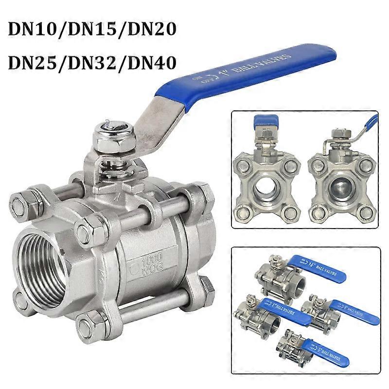 OEM 304 SS Three-Way Ball Valve 3/8"-2" for Potable Water Systems �C Industrial Grade