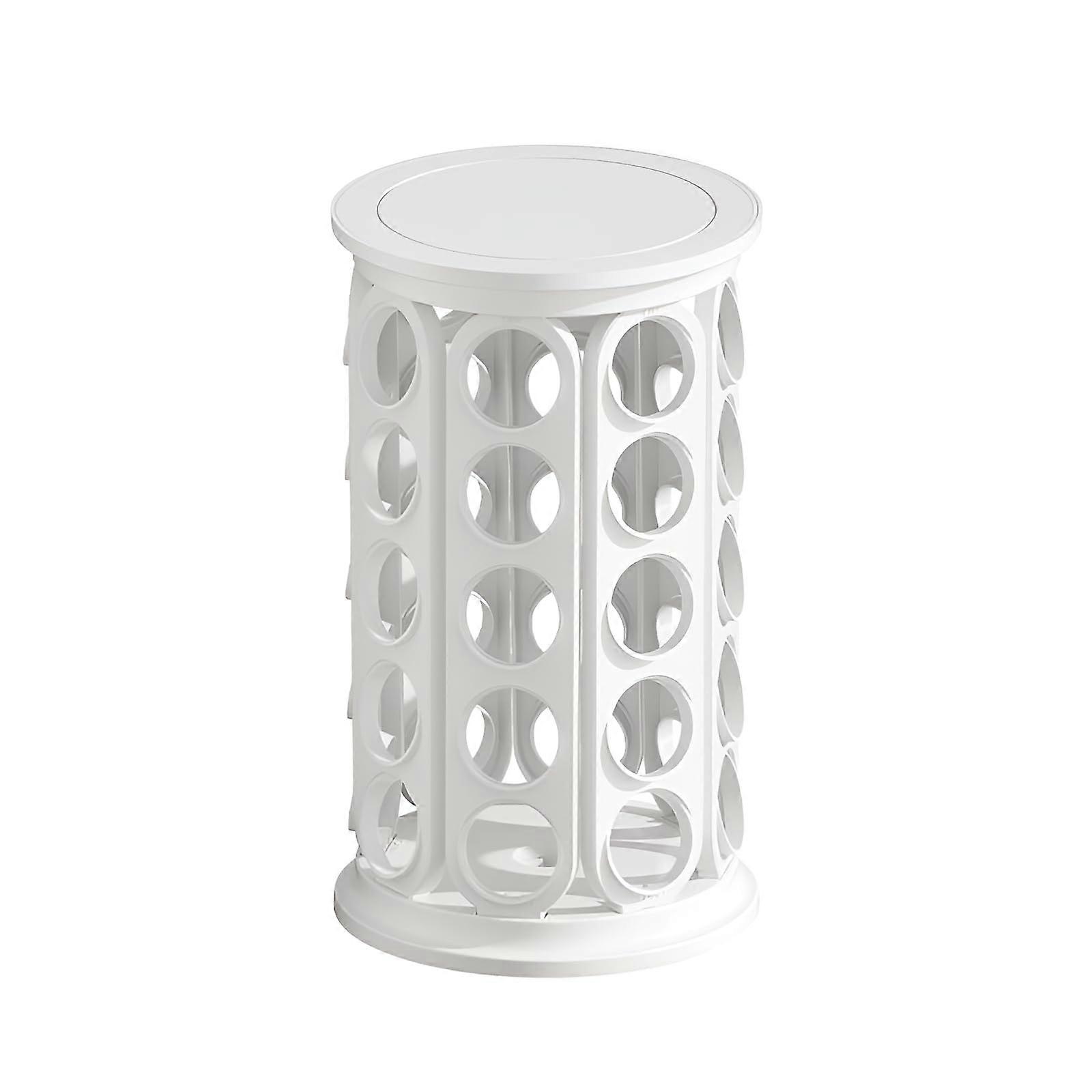 Coffee Pod Holder 360° Rotating Capsule Storage Rack Holds 40 Pods with AntiTip Base White
