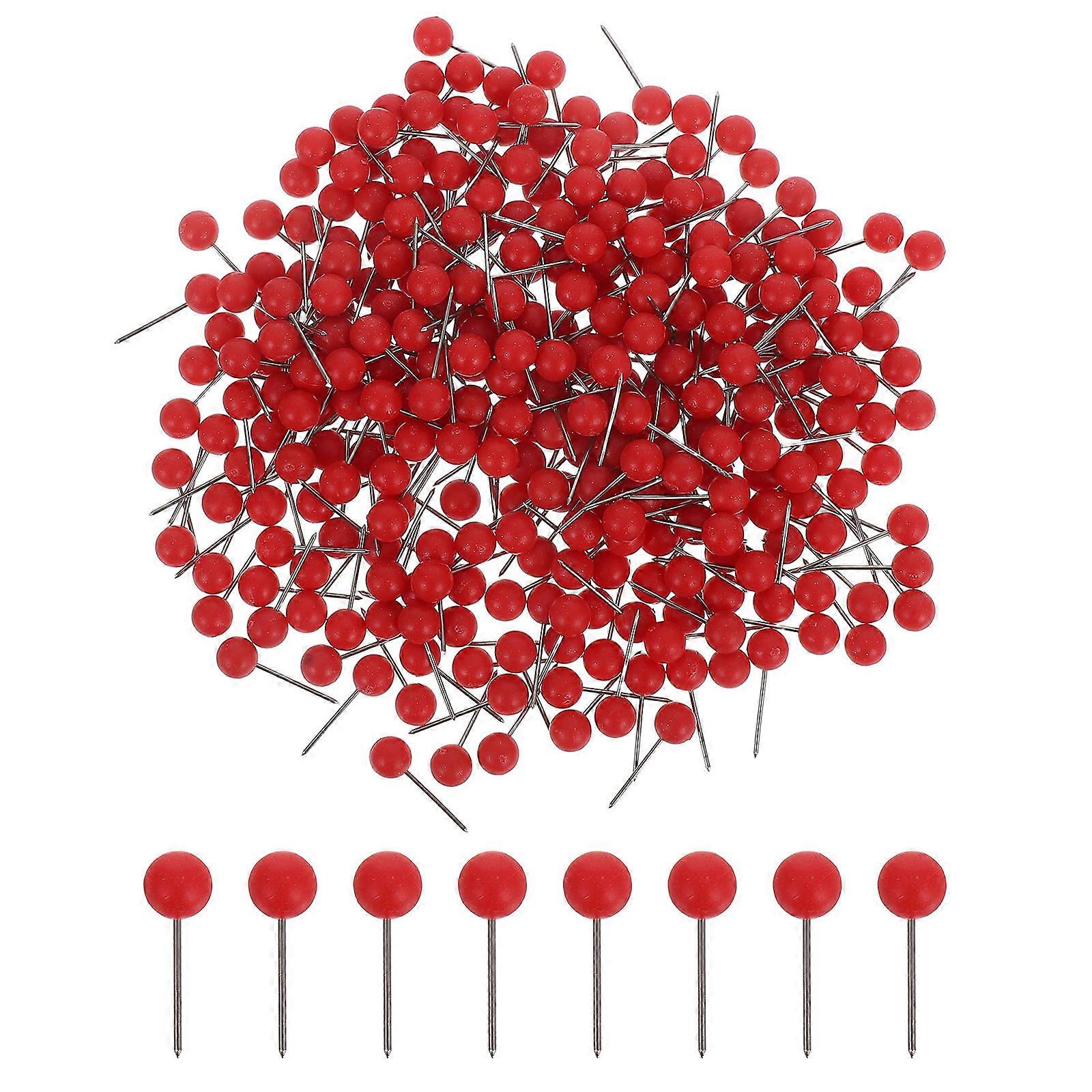 Map Thumb Tacks Decorative Push Pins for Holding Use 300Pcs Red Set