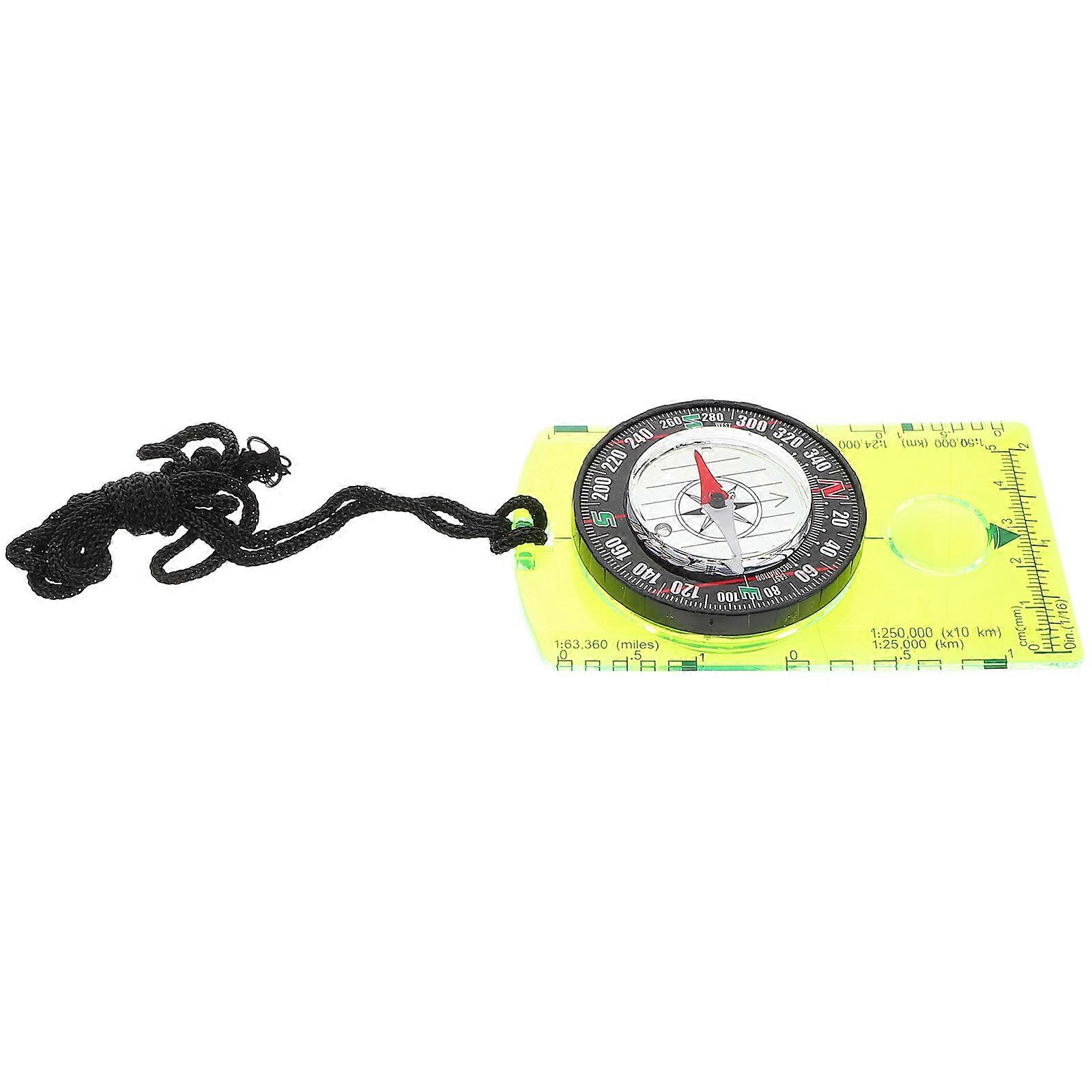 Light Green Orienteering Compass Hiking Backpacking Compass