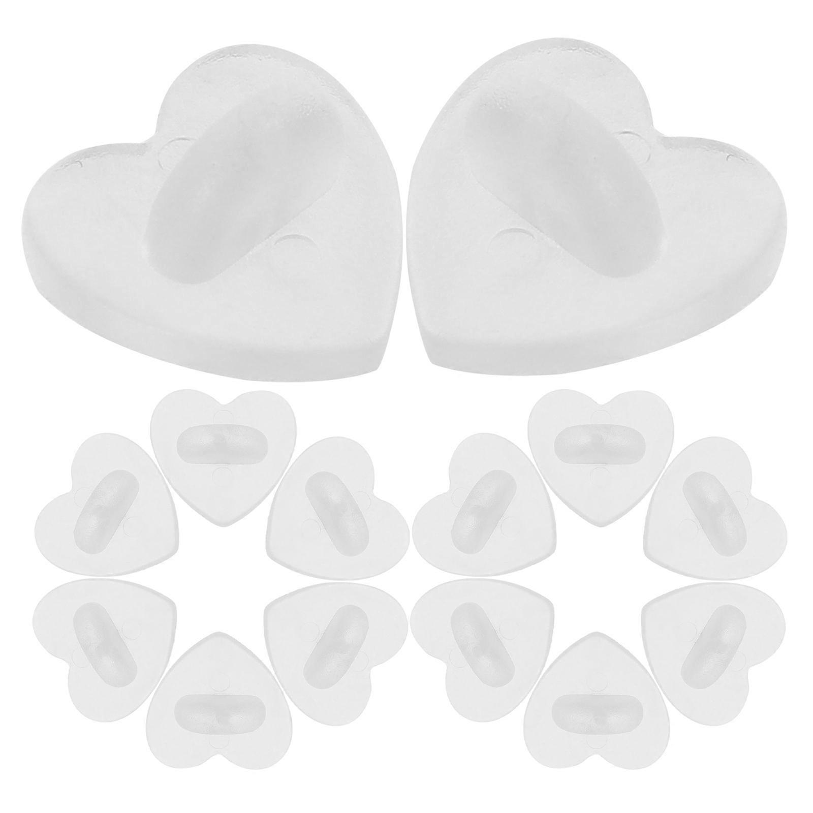 Pin Backs Locking Pin Backs Heart Clasp 50Pcs for Brooch DIY Projects