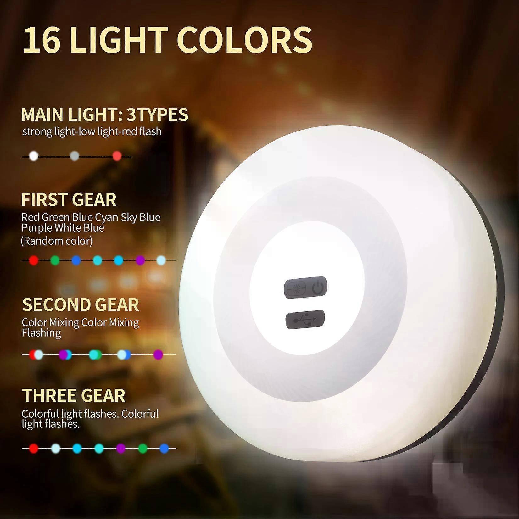 Rechargeable Camping String Light Outdoor 2 in 1 String Light with 5 Lighting Modes Portable Outdoor String Lights for Camping