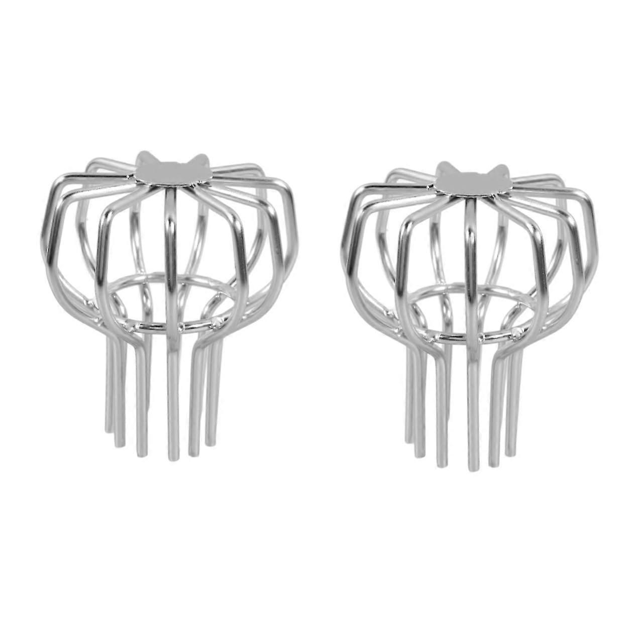 2pcs Stainless Steel Drain Strainer Sink Stopper AntiClogging Filter for Kitchen Bath Gutter