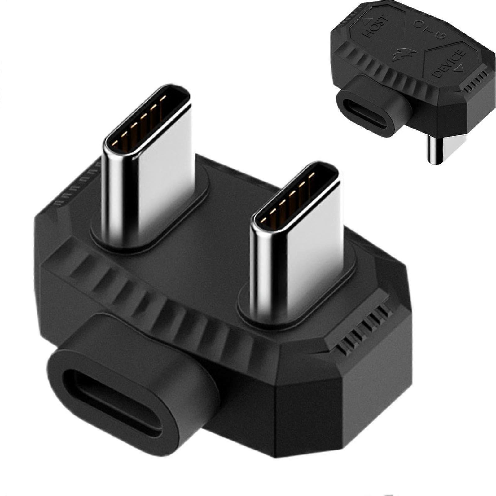 Lavalier Microphone Adapter Type-C to Male Connector, Black Clip, Compact Design, Data Transmission for Live Streaming Vlogging Podcasting