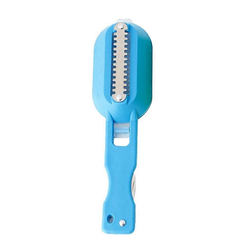 Fish Scale Remover with Cover, Ergonomic Fish Shape Scaler Tool for Mess Kitchen Cleaning