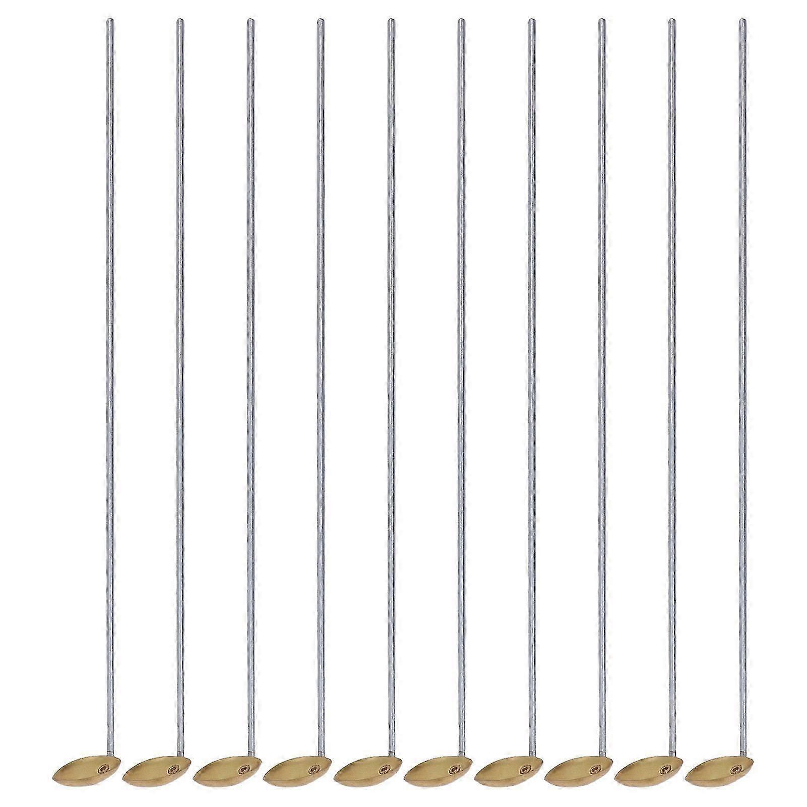 10Pcs Laboratory Burning Spoon High Temperature Resistant Brass Experiment Instruments Supplies