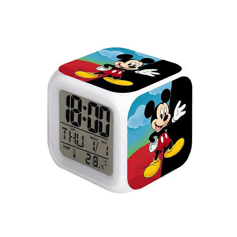 Minnie & Mickey Mouse Colorful Alarm Clock Square Bedside Clock Gift