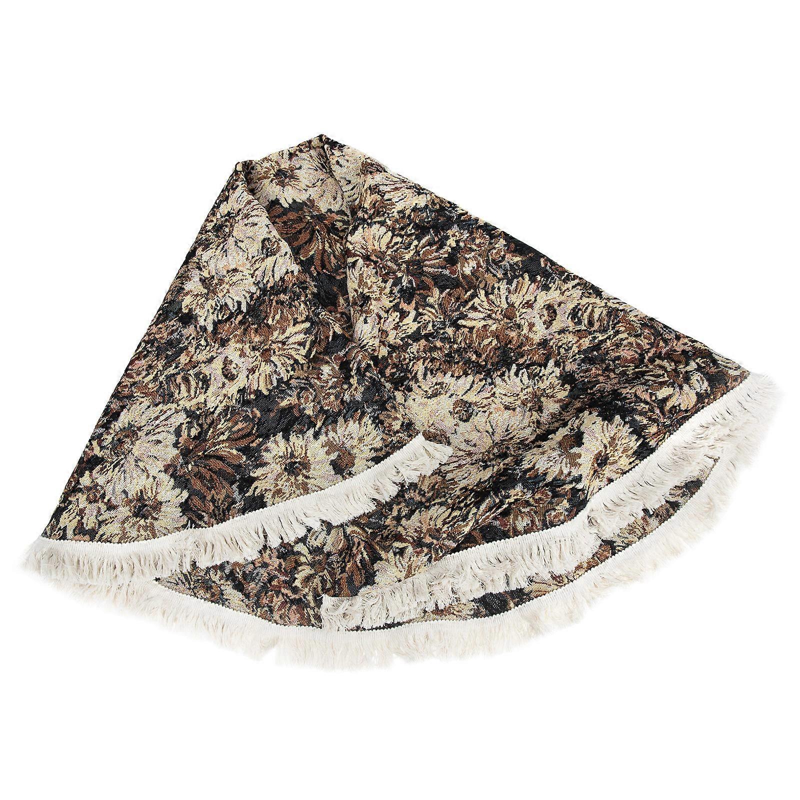 Coffee Decorative Tablecloth Round Table Cloth for Dining 4Pcs Use