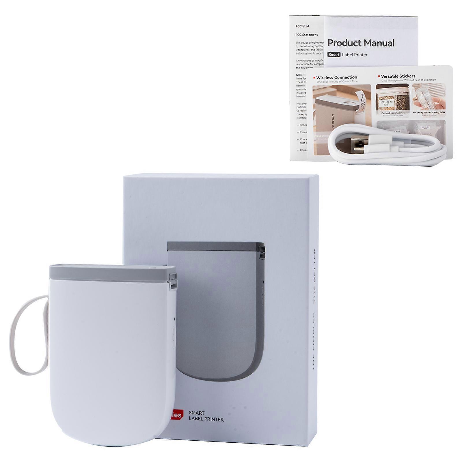 Label Maker D11 Rechargeable Label Printer  Thermal Maker Sticker Printer For Organizational Needs  White