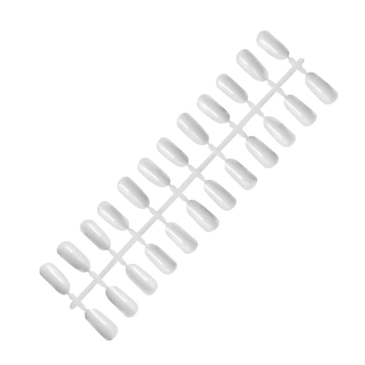 240pcs False Toenails Full Cover Nail Tips Clear Display Sticks with Multiple Sizes for Practice