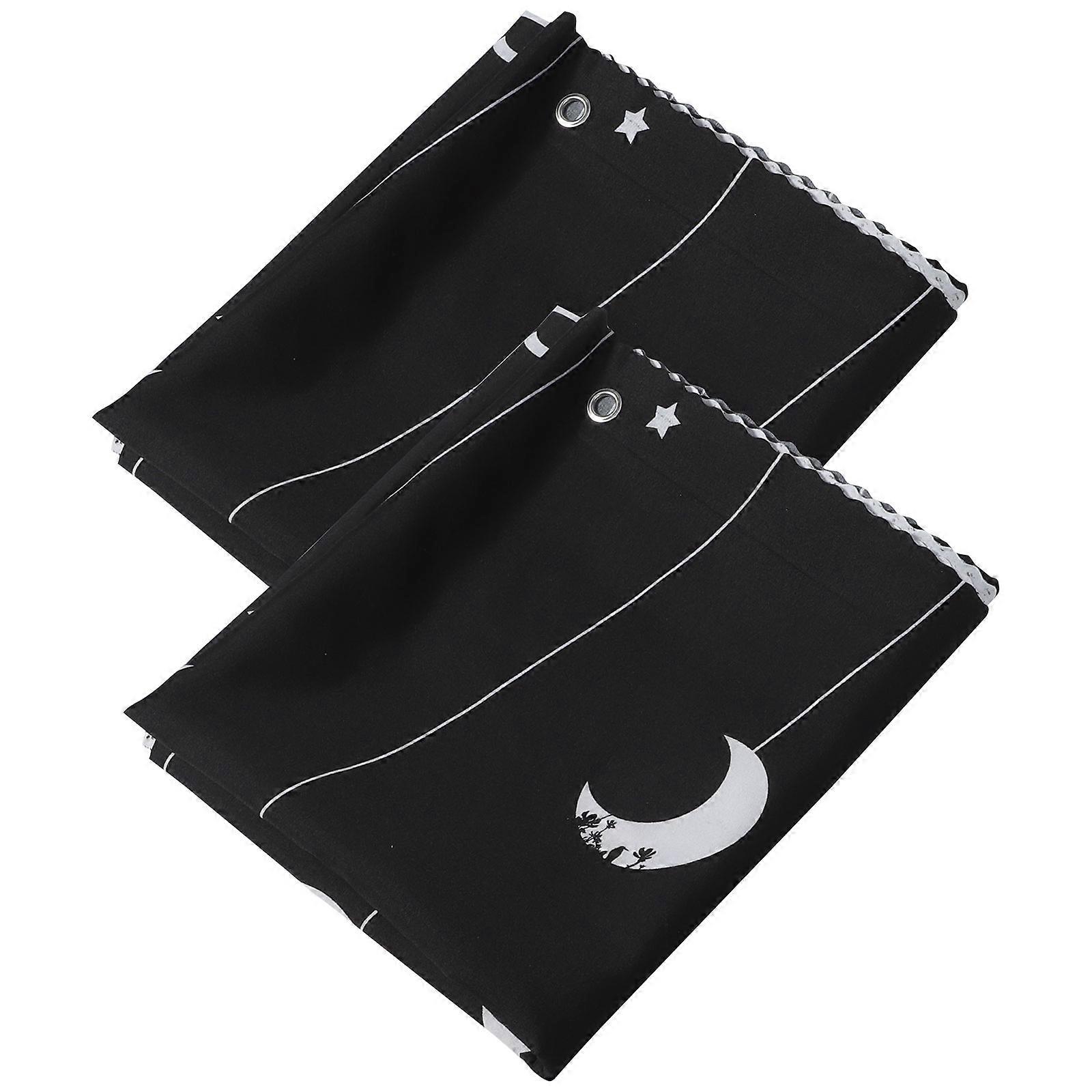 Bedroom Bunk Bed Curtain Lightproof Dustproof Rectangular Shape 200x115cm Polyester 2Pcs