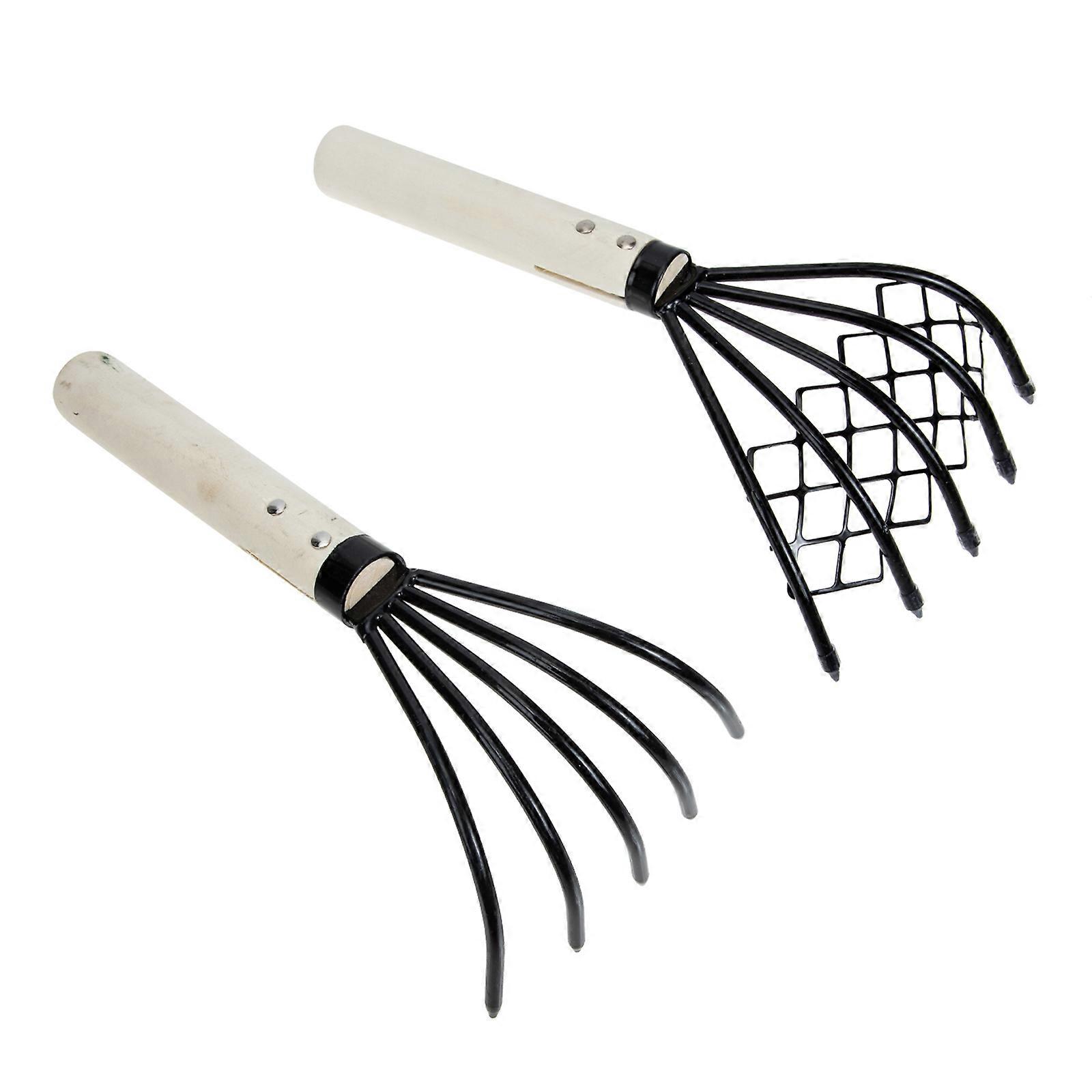 5 Tine Claw Rake Hand Tool for Outdoor 2Pcs Durable Clam Rake