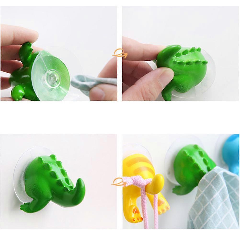 Suction Cup Animal Tail Wall Hooks for Home Use 5Pcs Assorted Color Hooks