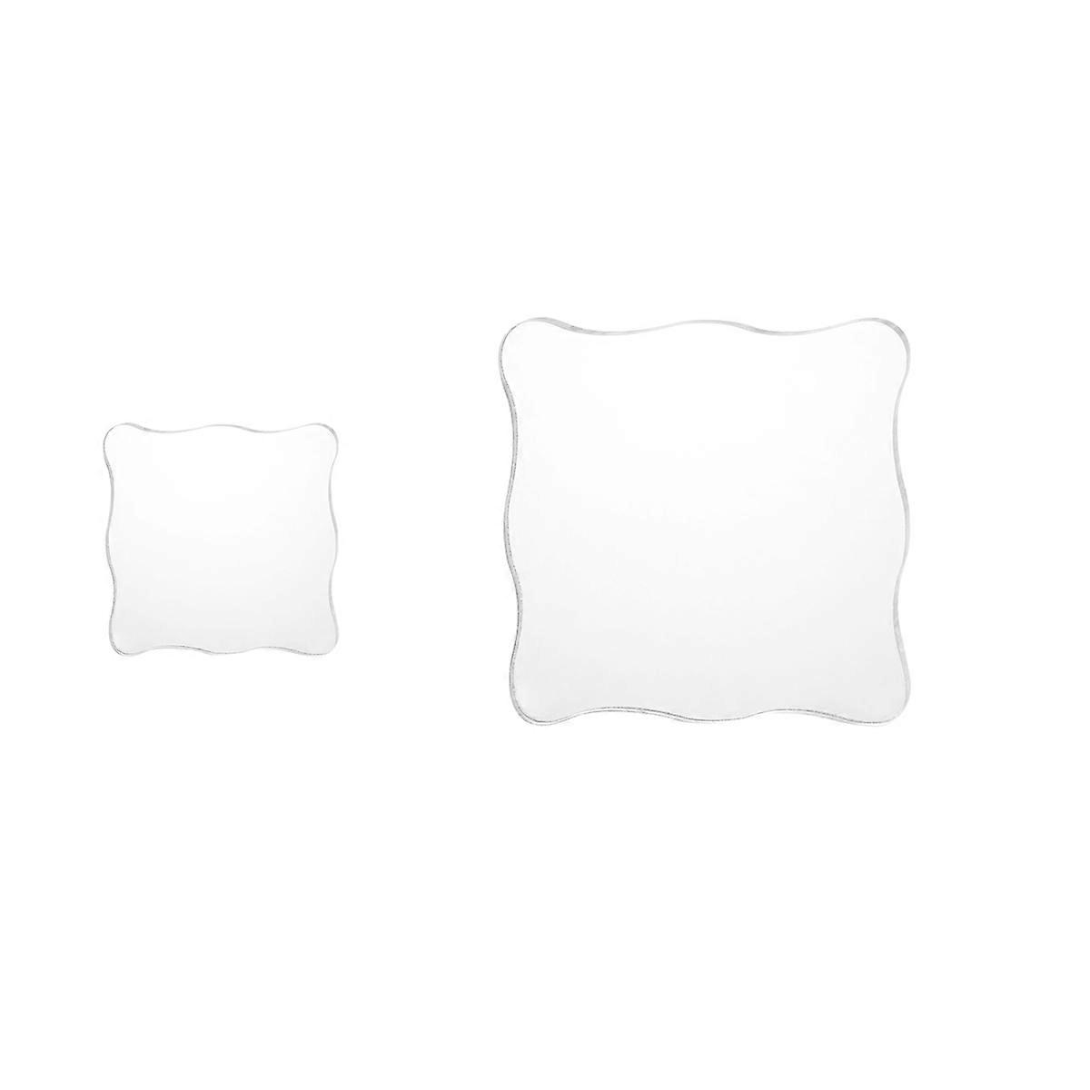 2Pcs White Acrylic Stamp Blocks for Diary Scrapbooking Stamp Accessory Set