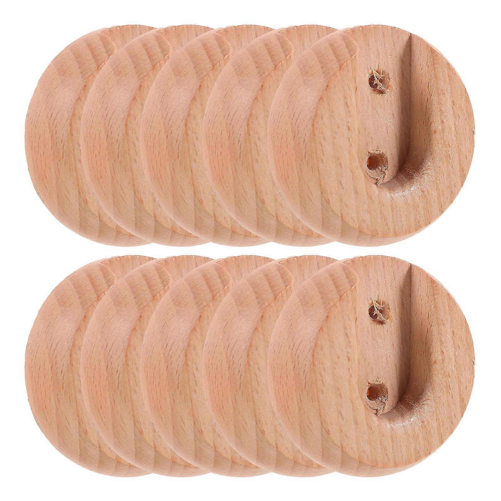 Closet Rod Support Wooden Bracket for Holding Use Wardrobe Pole Brackets 10Pcs