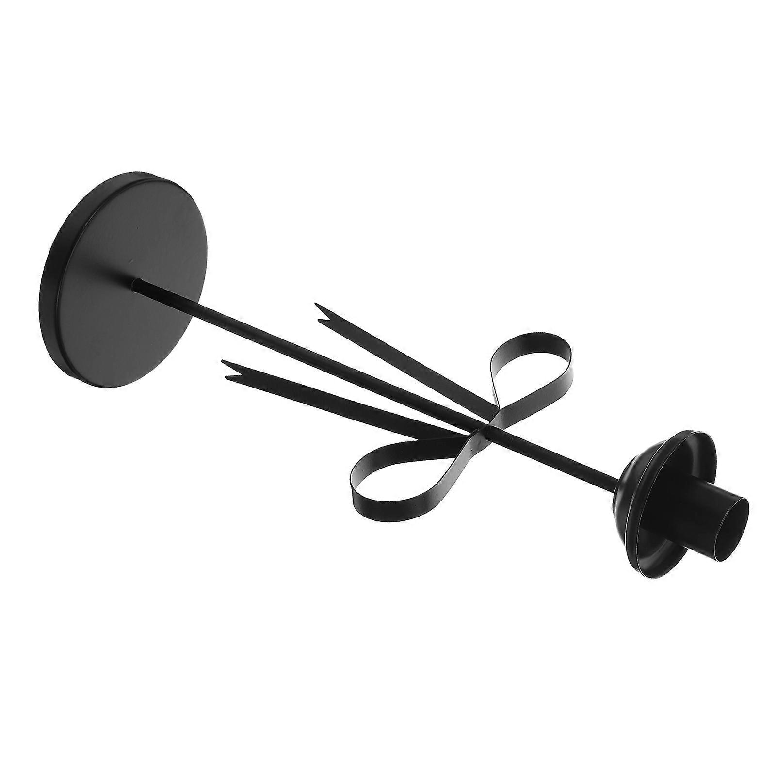 Black Iron Candle Stand for Holiday Decorations