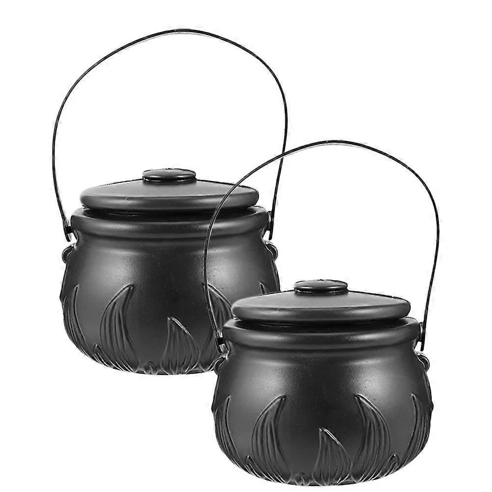 Halloween Candy Buckets Witch Black Buckets for Candy Containers 1Set Set