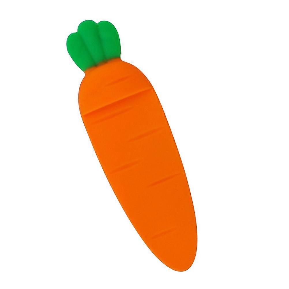 Funny Stationery Carrot Silicone Bookmark for Students