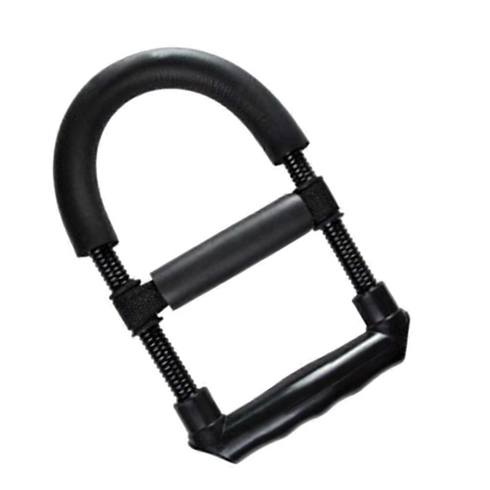 Black Forearm Exerciser for Muscle Training with Rigid Plastic Construction and Adjustable Design