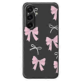 For Samsung Galaxy A17 5G/A17 4G Case Pink Bows Pattern Printing Straight Edge TPU Phone Back Cover