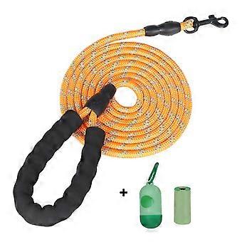 Pet Leashes Reflective Multi Color Round Rope Large Dog Collar Leash Training Running Rope Comfortable For Medium And Large Dogs