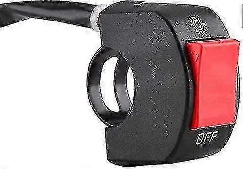 Motorcycle Handlebar Switch Headlight On/off Button Switch Handlebar Mounted Switch Control For Motorcycle (red) (1pcs)