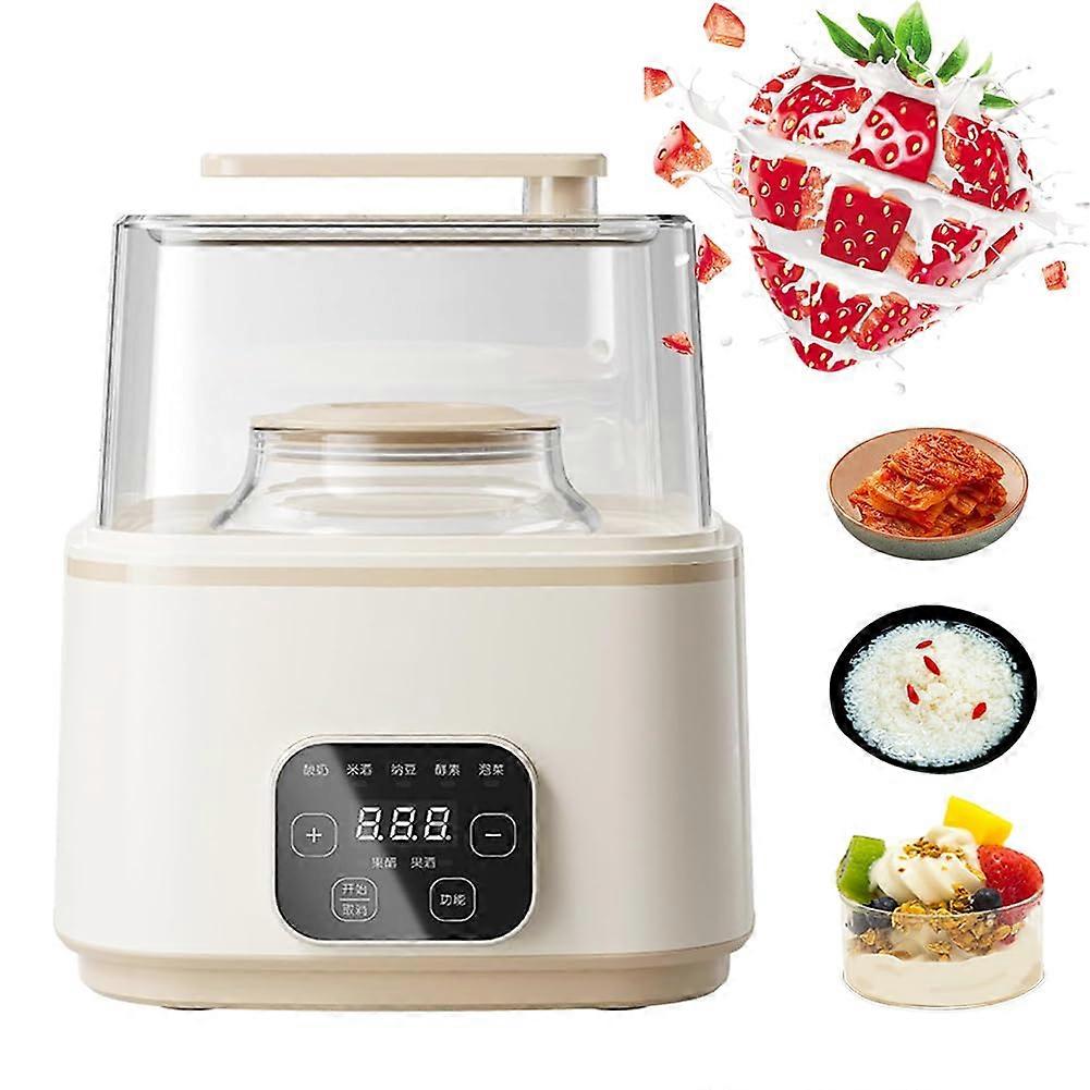 Electric Yogurt Maker with LED Touch Screen, 5 Preset Programs, 1L and 2L MultiFunction Fermentation