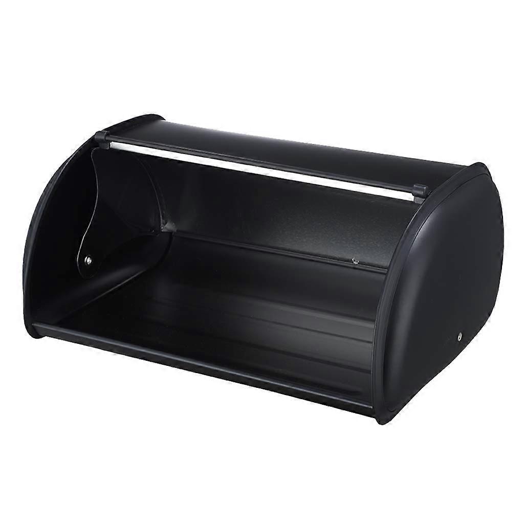 Large Capacity Stainless Steel Bread Box with Easy Rolling Door for Kitchen Countertop Storage