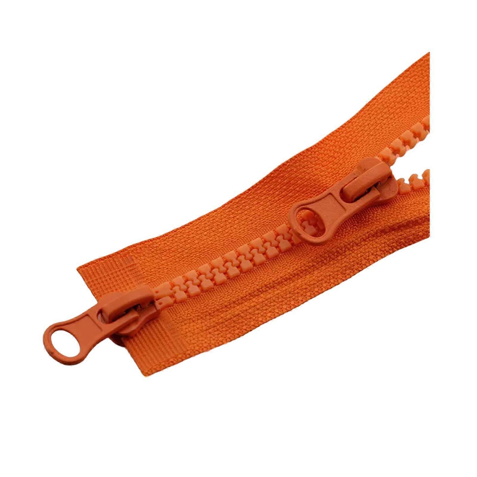 TwoWay Separating Double Slider Resin Zipper 5# Auto Lock for Down Jacket 80150cm 2pcs