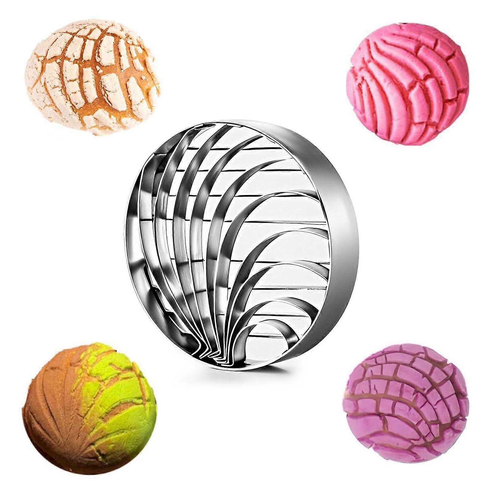 Concha Cutter Stainless Steel 4.1 Inch DoubleSided Bread Stamp for Pan Dulce DualPattern Design
