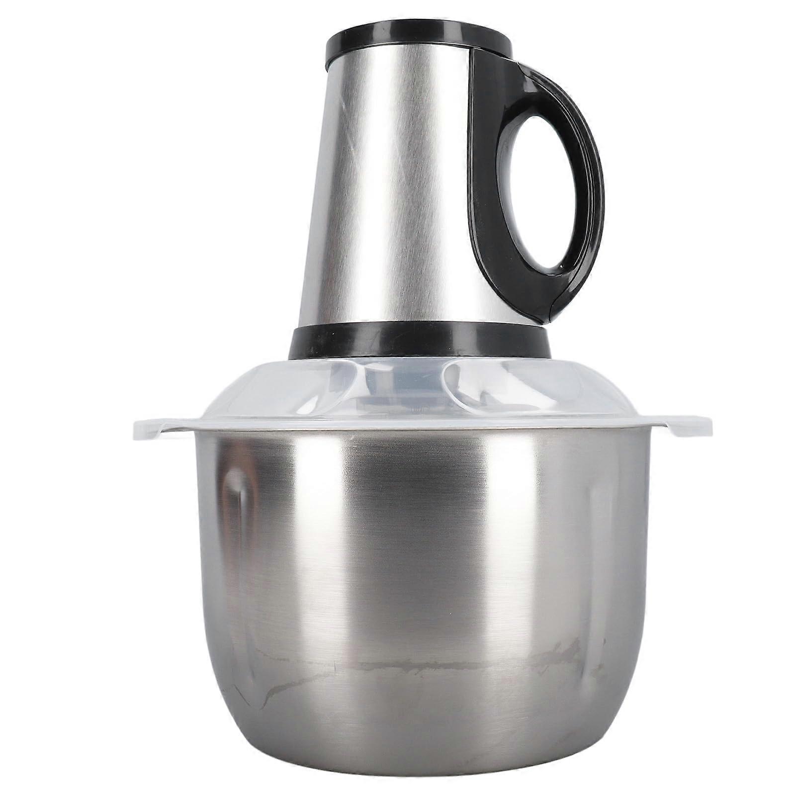 Large Capacity 4L Stainless Steel Food Processor and Meat Grinder for Quick Kitchen Prep