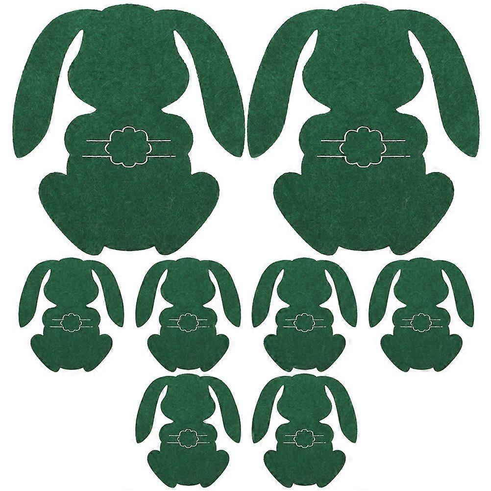 8Pcs Easter Cutlery Holders Pouch Bunny Utensil Holders Bag for Spring Easter Party