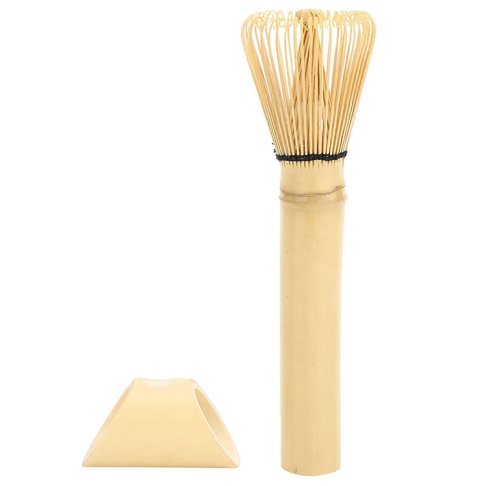 Bamboo Matcha Whisk with Long Handle for Consistent Frothy Texture and Traditional Tea Making