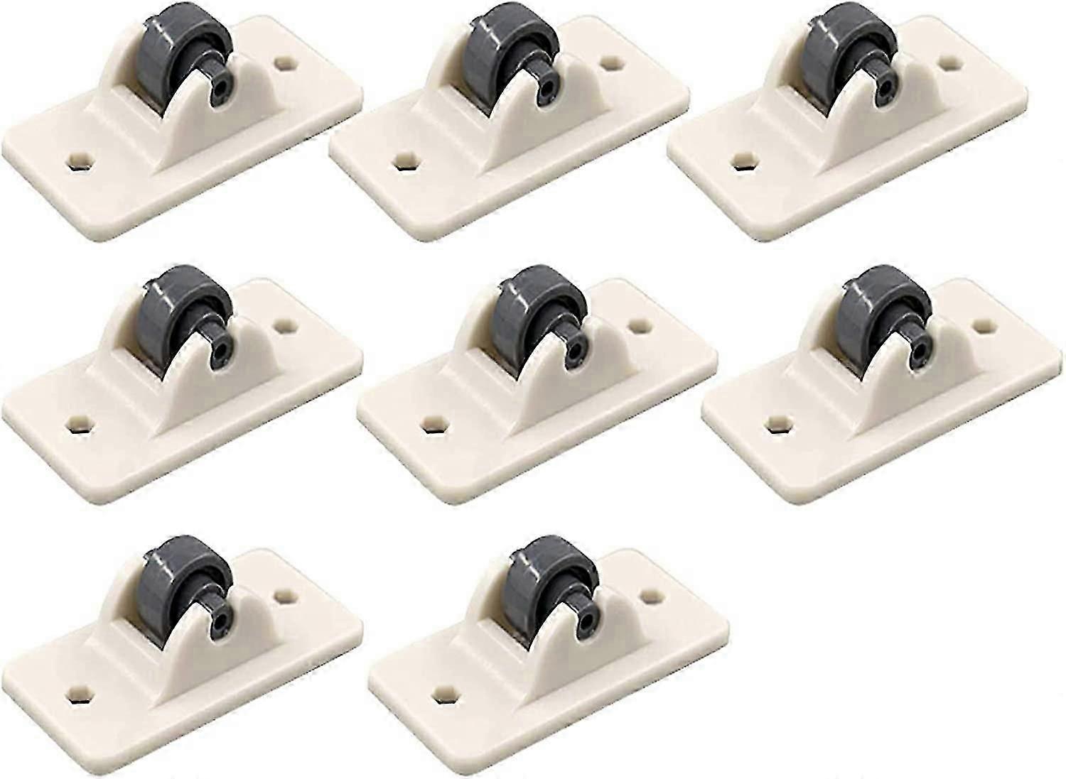 8Pcs Mini Wheels Self Adhesive Wheels Strong Plastic Wheels to Attach to Box