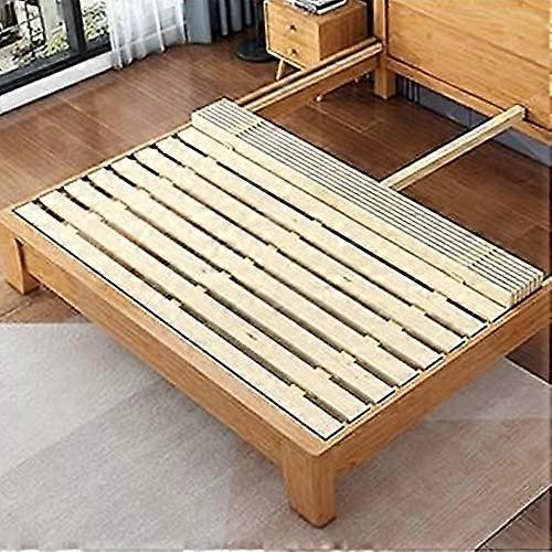 Foldable Solid Pine Bed Slats Mattress Support Board for Floor or Frame Use 55x75in