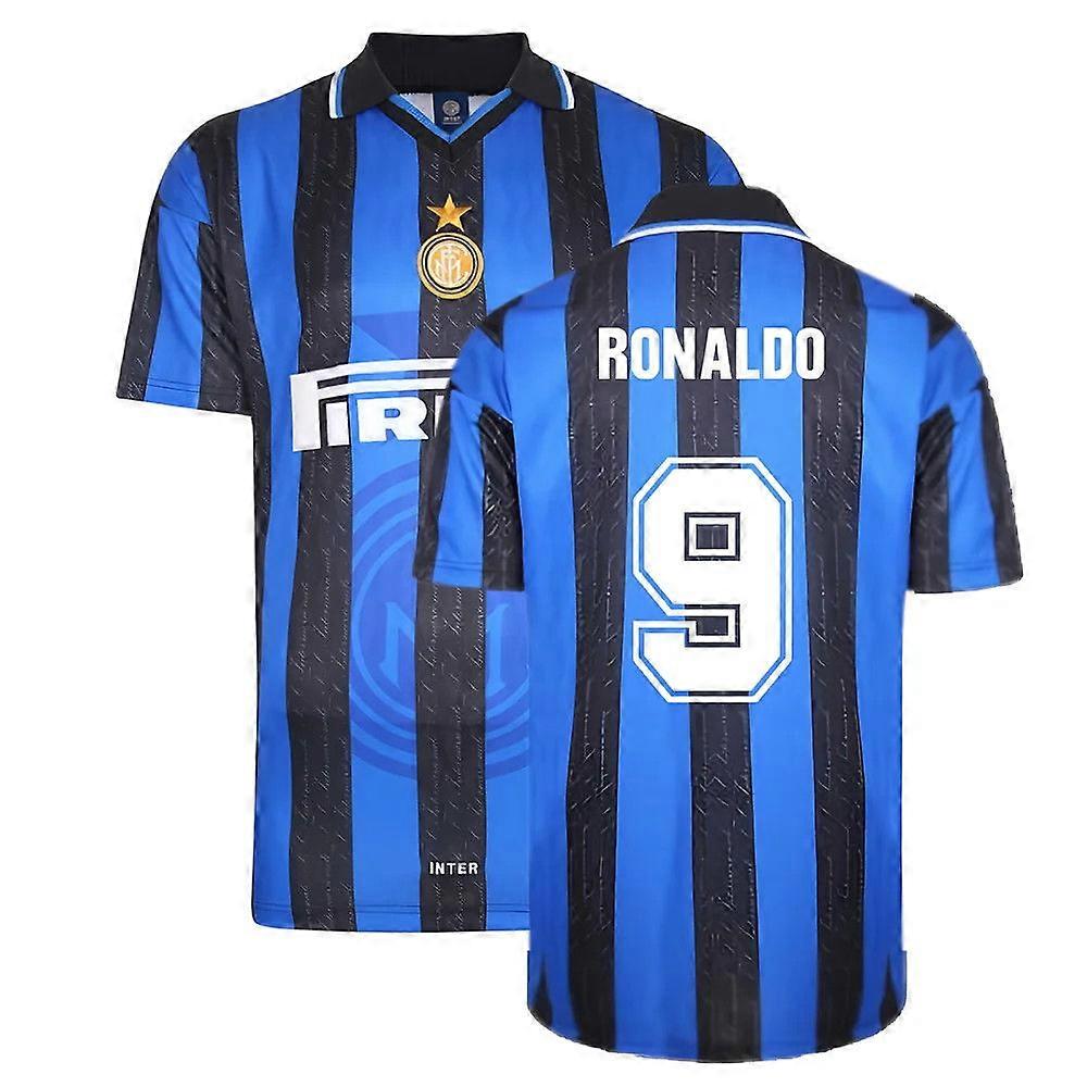 1998 Inter Milan Score Draw Home Shirt (RONALDO 9)