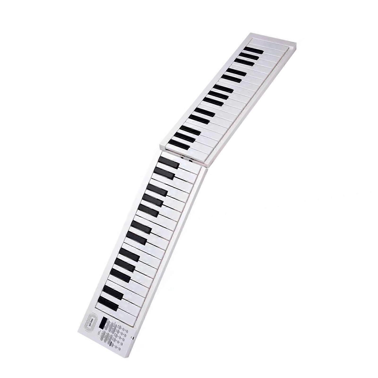 Foldable Piano Keyboard 61Key Electronic Keyboard with Beginner Modes and USB Charging