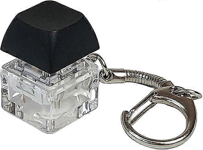 Fidget Keychain with Light Up Clickable Mini Keyboard for Stress Relief and Compact Carry