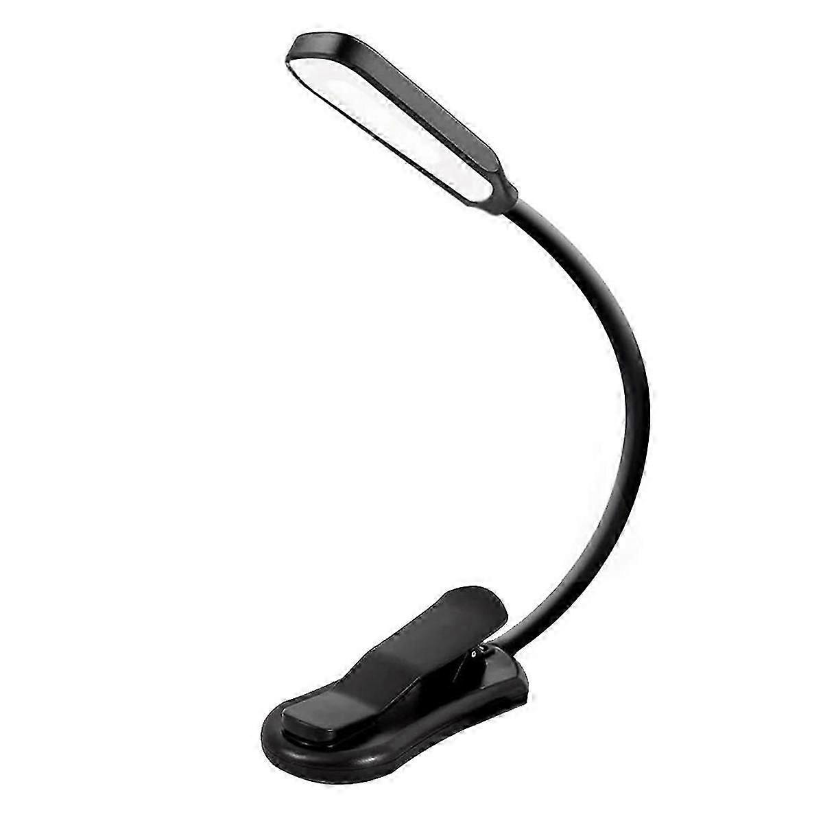 Rechargeable Book Light Mini 7 LED Reading Light Reading Black
