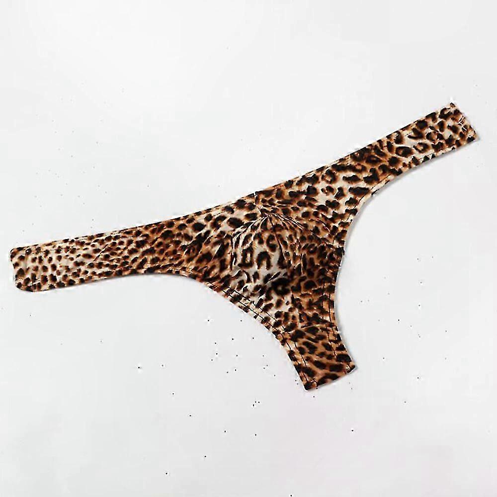 String pour homme à imprimé léopard, coupe confortable