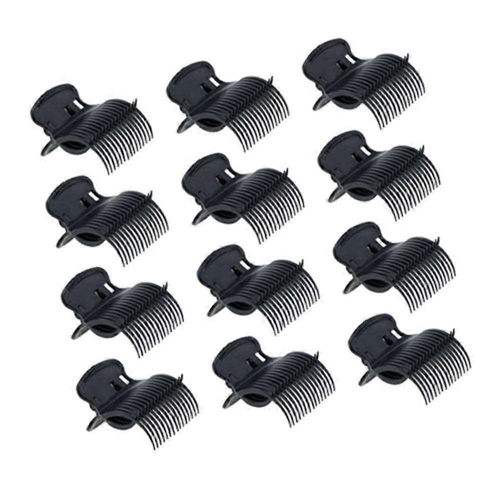 12Pcs  Temp Resistant Hot Roller Clips for Secure Hold and Crease Styling
