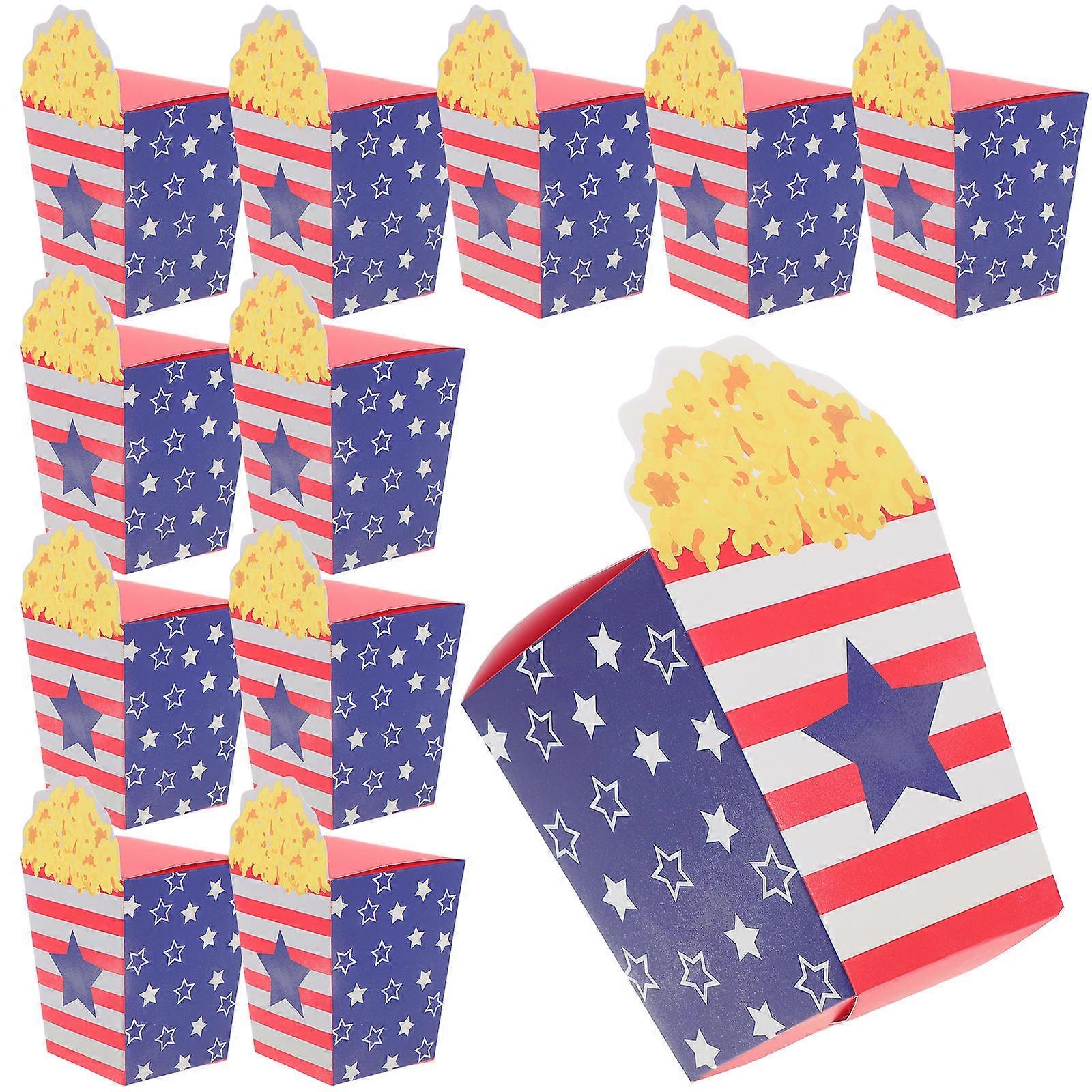Independence Day Popcorn Boxes Paper Packing Cases with 30Pcs for Celebration