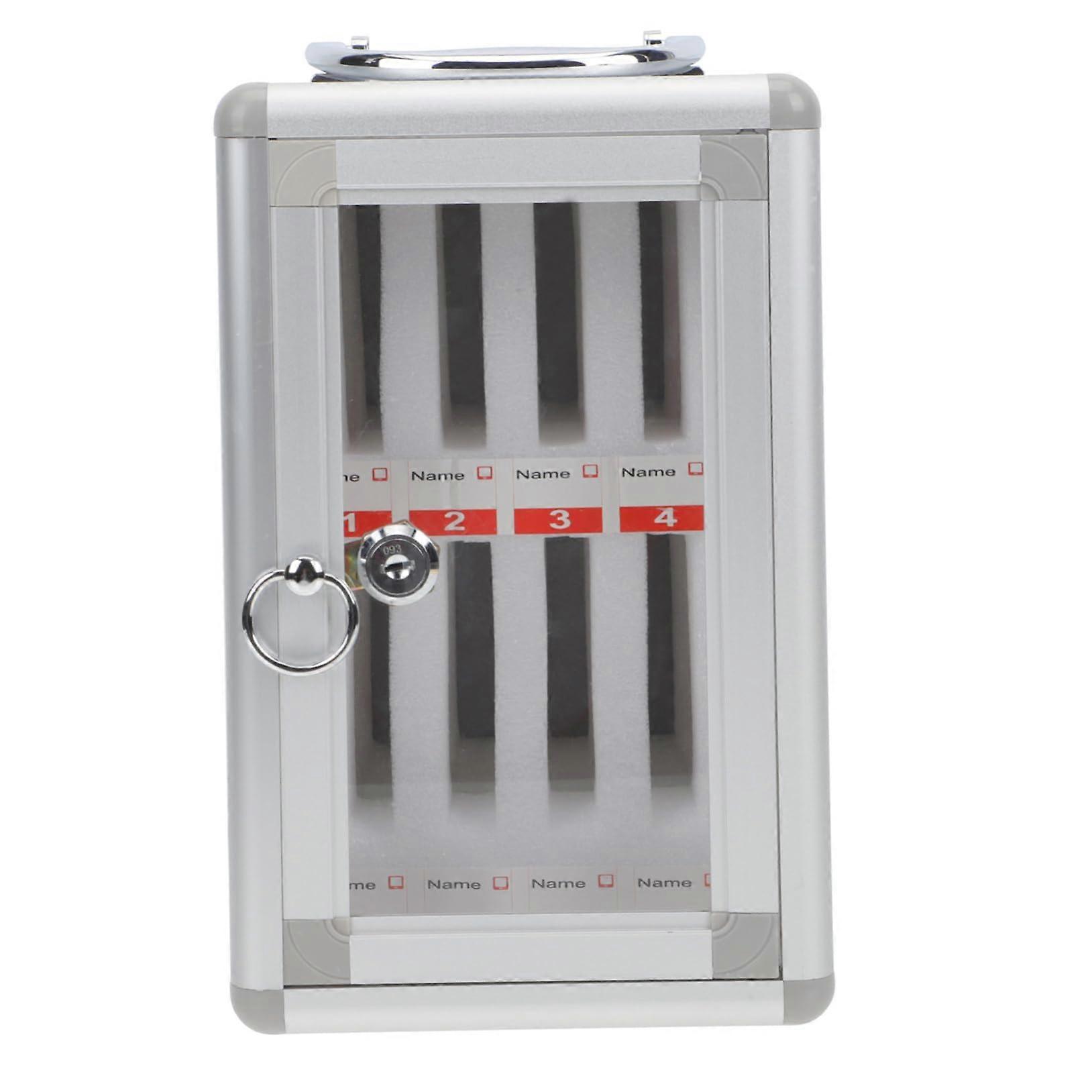 Cell Phone Storage Cabinet with Secure Lock, Transparent Front, Numbered Slots for School and Office