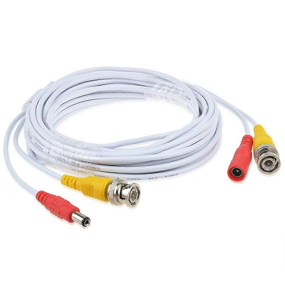 White 65ft BNC Security Camera Cable for CCTV Analog Cameras MC7530 Compatible Reliable Video