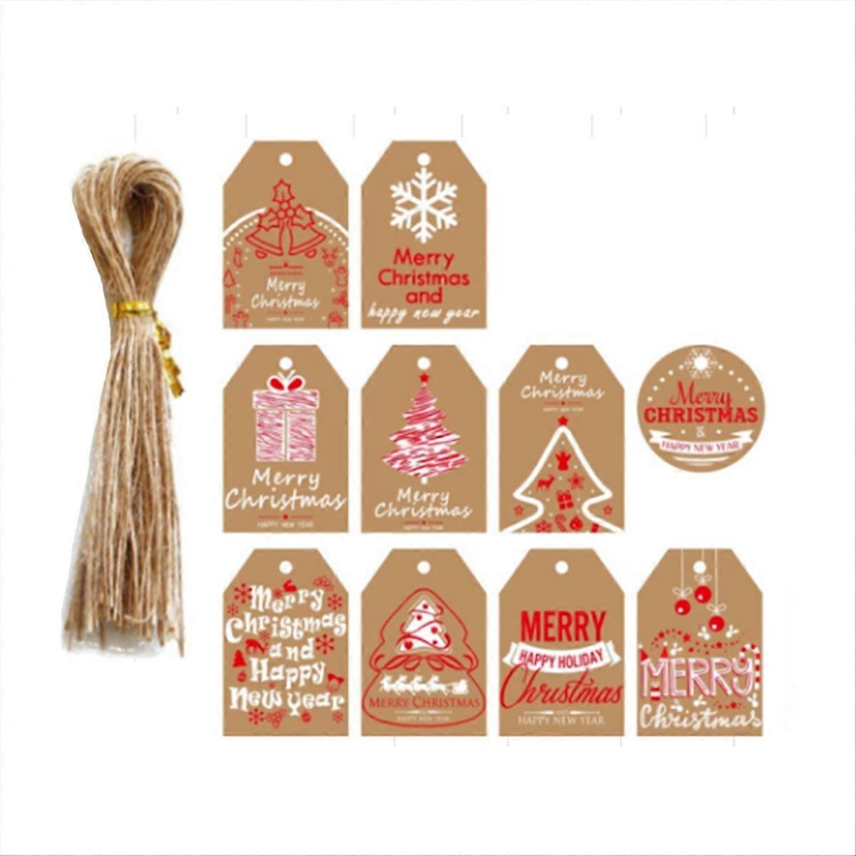 10 Pack Kraft Tags with Burlap Twine