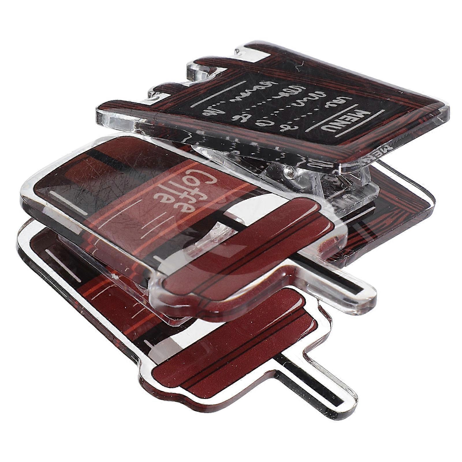 2Pcs Coffee Acrylic Droplet Memo Clips Multi-Function Message Clips