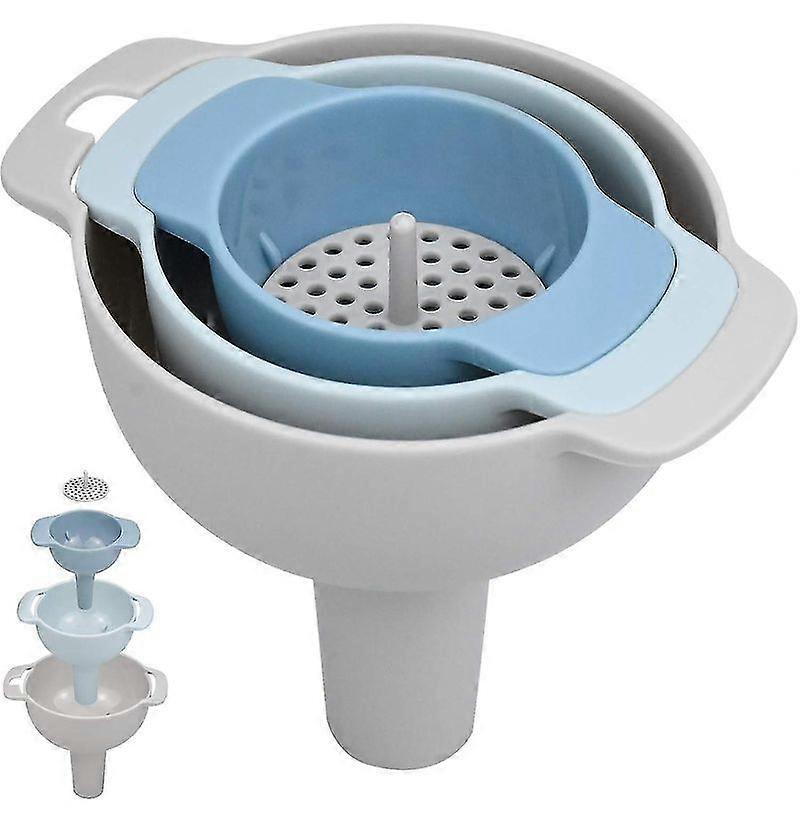 4 In 1 Multifunctional Kitchen Plastic Funnel With Removable Filter Filter
