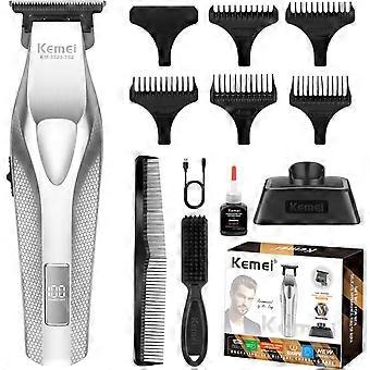 KEMEI KM-3023-702 Professionele draadloze tondeuse voor mannen, baardtrimmer met zero-gap-technologie, USB-oplaadbaar, geschikt voor fades en contouren, cadeau