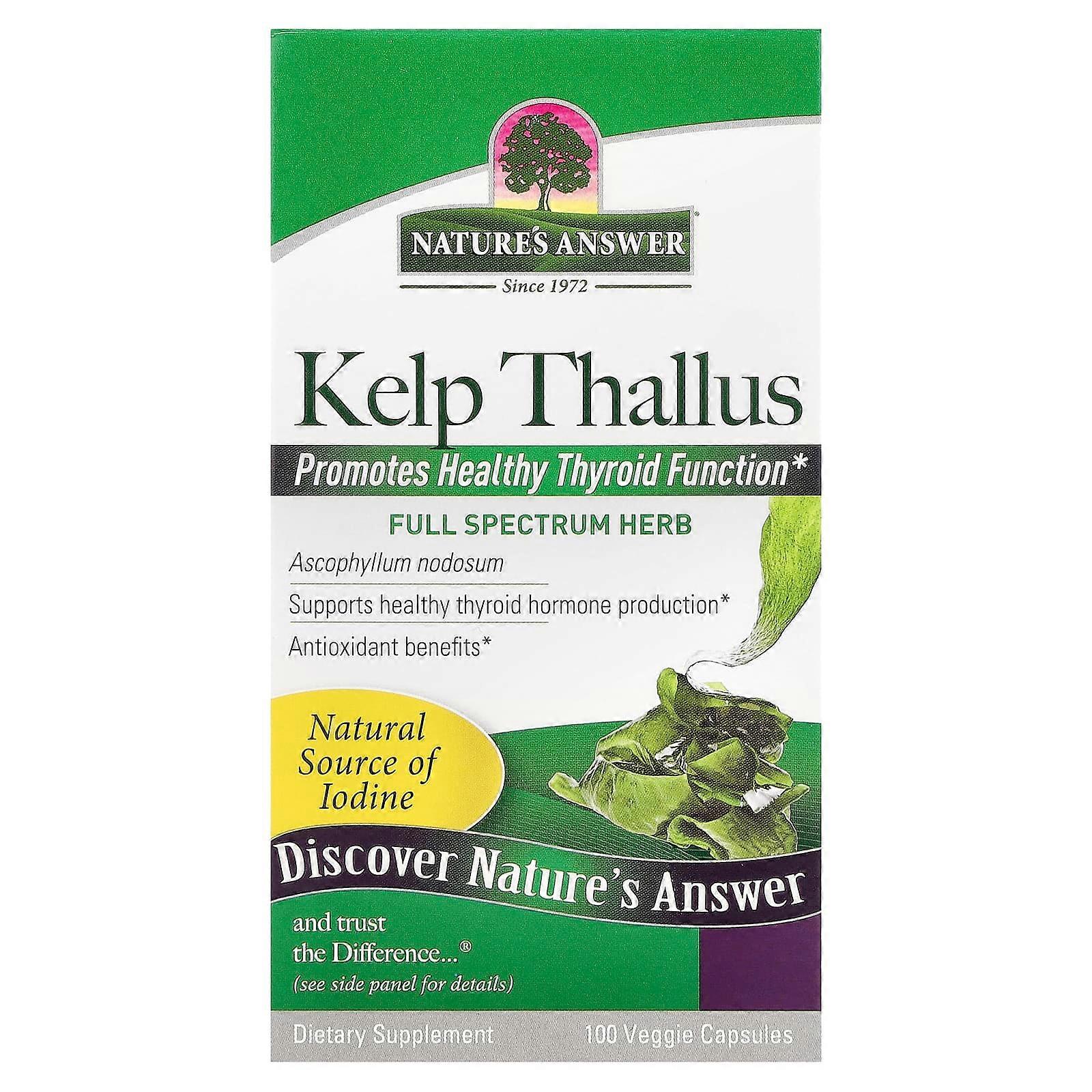 Nature's Answer, Kelp Thallus, 100 Veggie Capsules