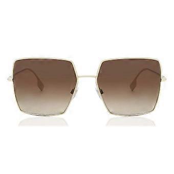 Burberry BE3133 DAPHNE 110913 Vollrand-Sonnenbrille für Damen, hellgold, quadratisch, UV3 Original